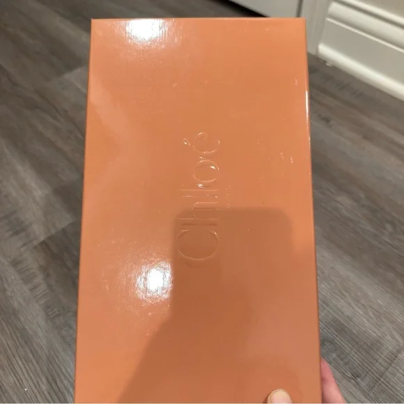 Chloe Woody Logo Sandal Slides in Light Rosewood - Picture 14 of 16